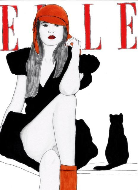 I like that this fashion drawing is much more realistic than the norm.