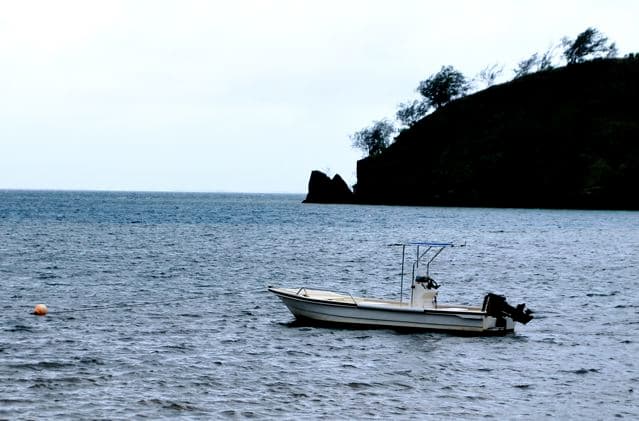 Small Fishing Boat - we rode in on this from the airport to Matava Fiji's Premier Eco Resort