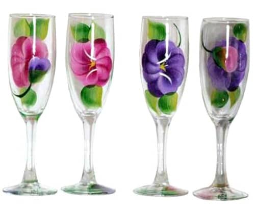 Go to the next level and serve your cocktails in these fabulous hand painted pansy glasses then garnish with fresh pansies!