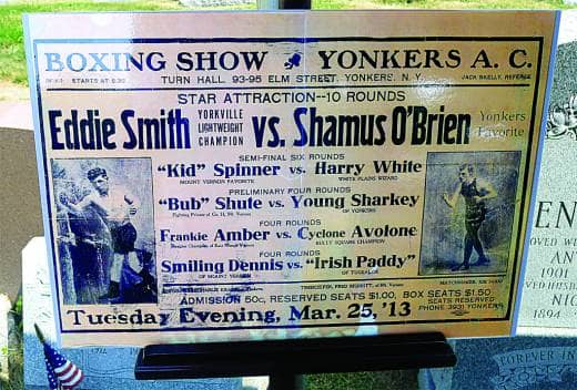 'Yonkers Favorite' Shamus O'Brien is pictured at left, Yorkville Lightweight Champion Eddie Smith is shown at right -- Chris Sheridan photo for Catholic New York.