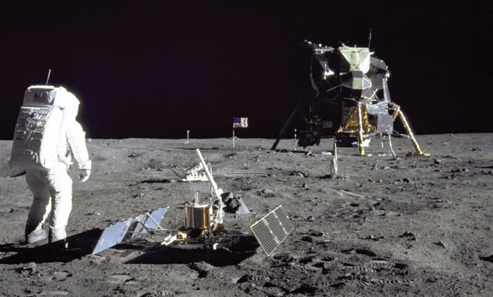 Buzz Aldrin on the moon during Apollo 11. Knowledge gained during Project Gemini helped NASA design the Apollo EVA suit. Photo courtesy of NASA.