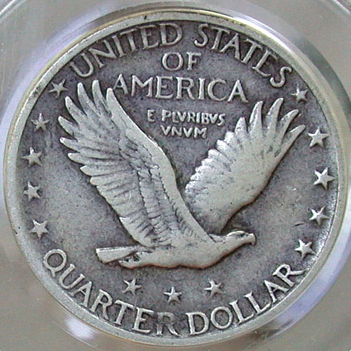 1917 Standing Liberty Quarter Reverse. Variety 2 w/ stars under the Eagle. Photo Courtesy: coinpage.com