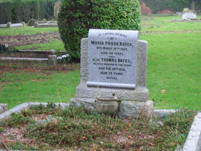 Bayes - Higham Ferrers Cemetery, Higham Ferrers, Northamptonshire