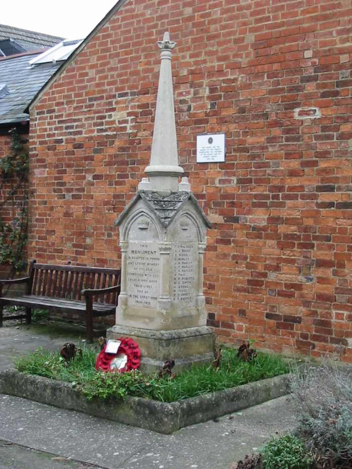 War Memorial, Newport Pagnell Methodist Church, Newport Pagnell, Buckinghamshire