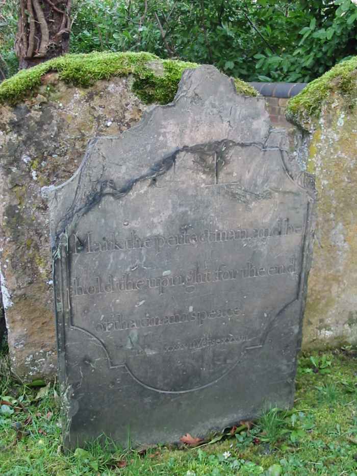 Unnamed headstone in Simpson Churchyard, Simpson, Buckinghamshire