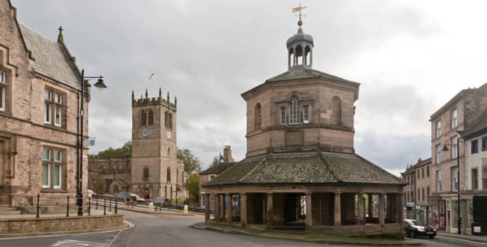 A Victorian curiosity. the Butter Market at the head of the main street, Barnard Castle