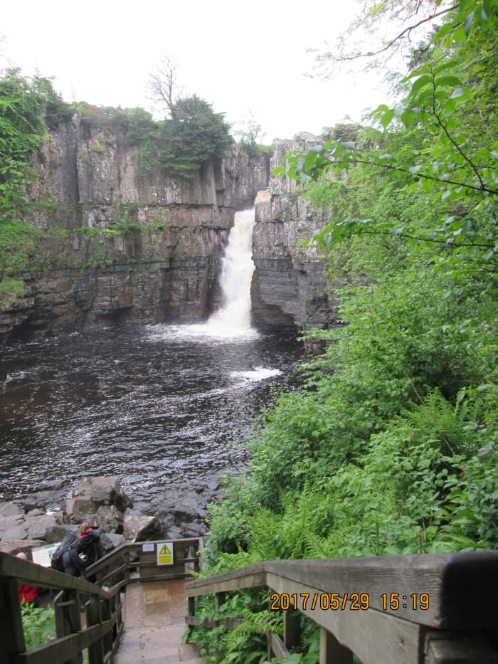 There hadn't been a lot of rain for a while, and what might have seemed a trickle lower down is magnified in its sources above Cow Green Reservoir and elsewhere between