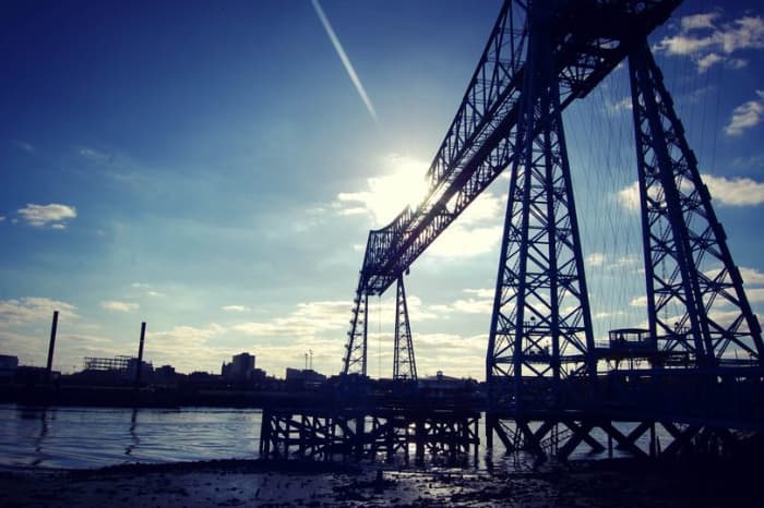 The Tees icon, the Transporter Bridge at the heart of what was once the docks area, opened 1911