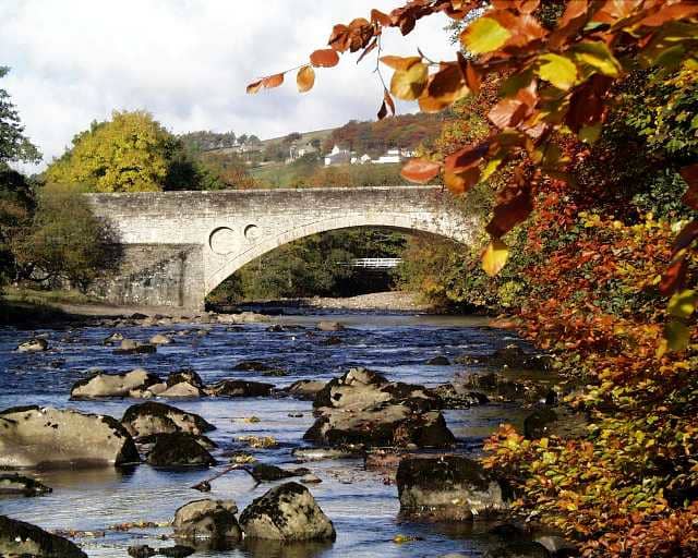 Tees Bridge at Middleton leading into what was the North Riding. The road leads to the A66 at Bowes