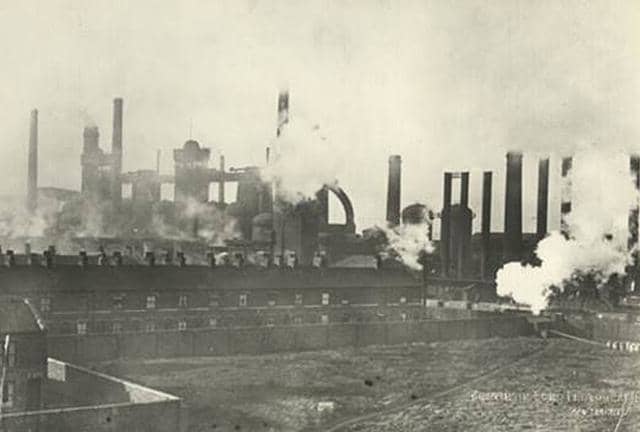 blast from the past - Newport Iron Works near the old town of Middlesbrough (now demolished) in what was then the Ironmasters' district