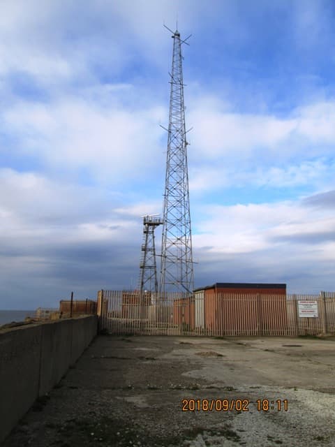 As it was in 2018, and by the looks of the site nothing's likely to change for a while. The impressive beacon and its surrounds have gone, replaced by separate radio and radar antennae.