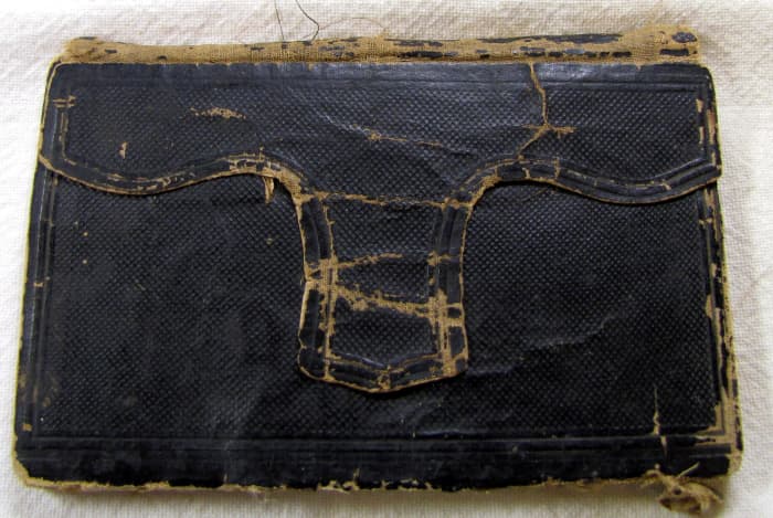 These pocket diaries were probably sold by suttlers to the men in the army. My great-great grandfather owned this one. The first thing he listed in it was the names of all the men in his company, about 100 names. They had to keep the entries brief.