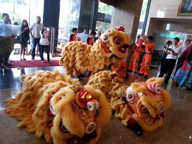 Getting lion dancers to perform at homes and offices are auspicious during Chinese New Year to bring luck and prosperity