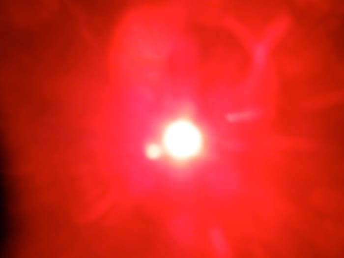 This is the best shot I have taken of Nibiru Planet X since its arrival in our solar system in 2003. This was taken around 8:30 in the morning using two floppy disk's for filters the F-stop was on 8.1 at 1/5 speed.