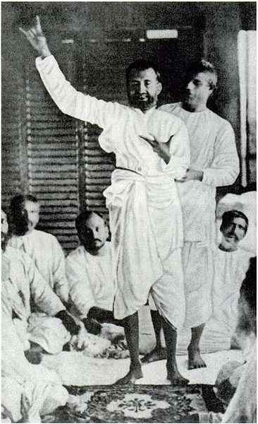 Photo taken on September 21, 1879 showing Ramakrishna Paramahamsa lost in Divine ecstacy