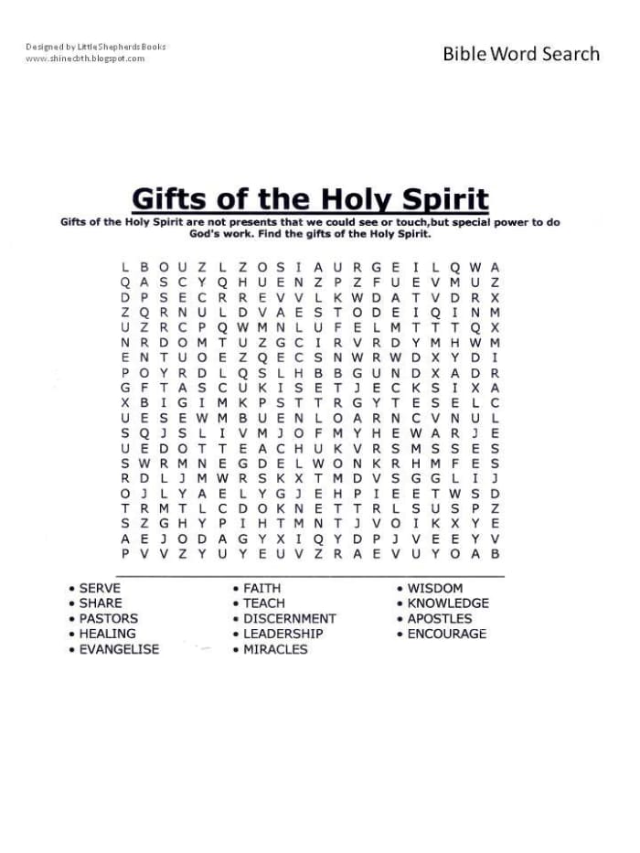 Printable Christian Word Search Printable Blank World