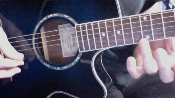 To produce harmonics: place the fret hand finger on the E string at the twelfth far fret wire. DO NOT PUSH DOWN! Pick the string and quickly release your finger. It may take some practice, but eventually, it will ring out clearly.