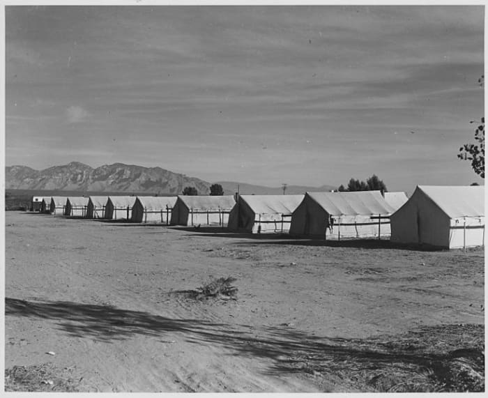 African Americans lived in cheaply framed tents, compared to the Yaqui huts.