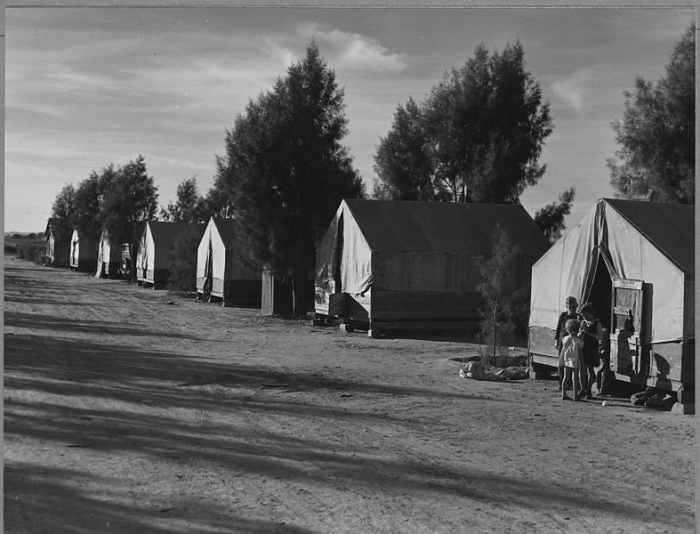 Tents for Caucasian cotton pickers were raised above the ground with wooden foundations and had frames, and walls.
