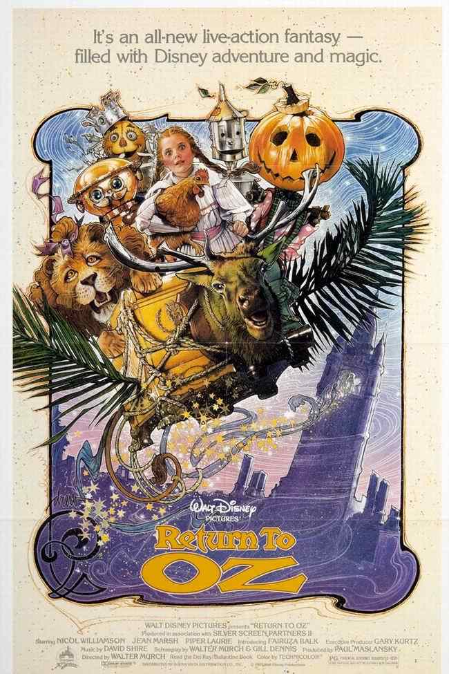 Regreso a Oz (1985) arte del cartel de Drew Struzan