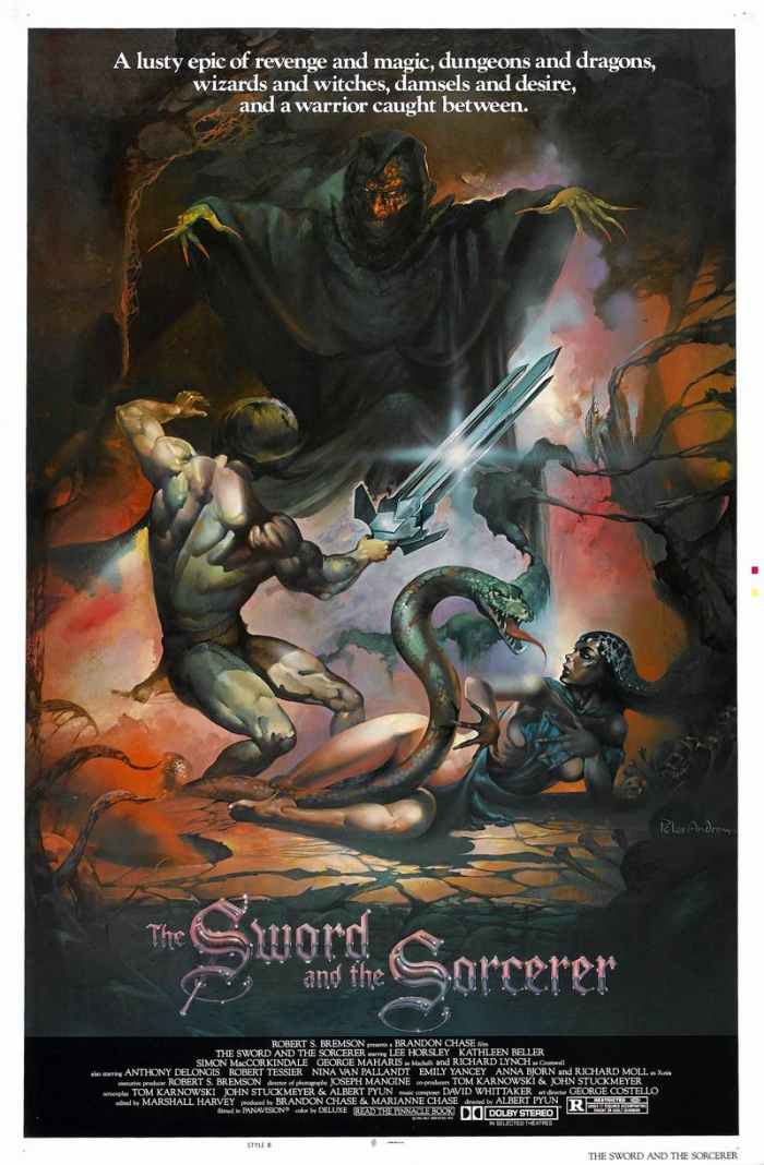 Arte del póster de La espada y el hechicero (1982) de Peter Andrew Jones