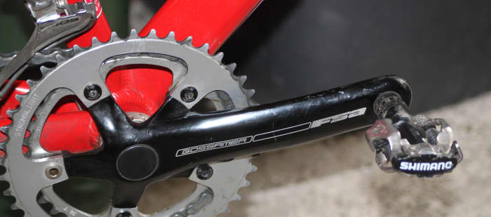 Shimano PD-M540 SPD Pedals fitted to FSA Gosamer cranks on the cyclocross bike.