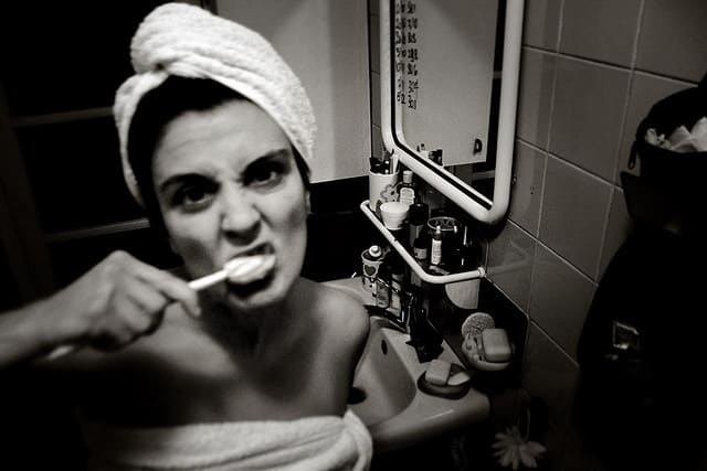 Does it really take more than two minutes to brush teeth? The fight over time in the bathroom is a common conflict.