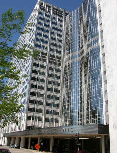 Don't be confused by the Mayo Clinic Sign. You are at the Gonda Building and ready to head for an appointment