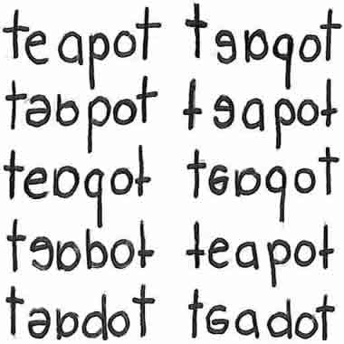 Children who have dyslexia may mix up letters within words or reverse letters when writing them.
