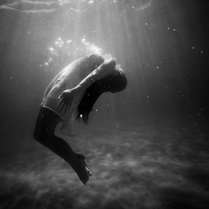 I love the black and white treatment of this image. It heightens the drama, which is perfect for the composition.