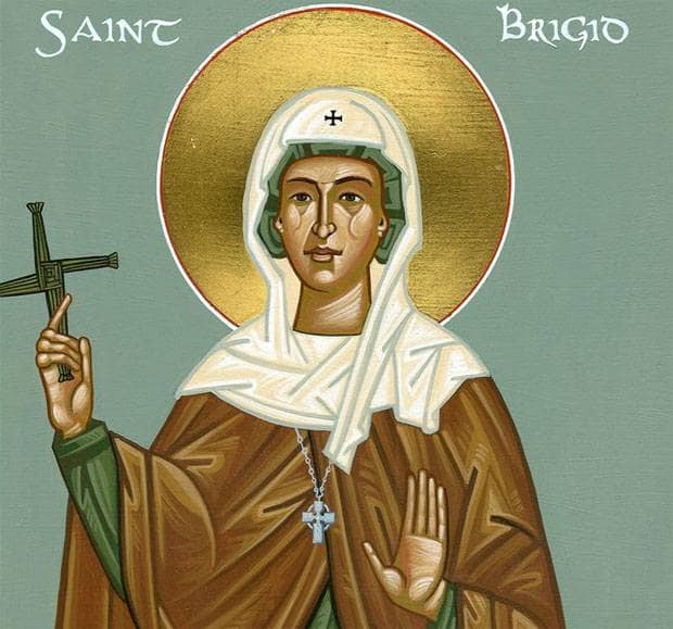 Saint Brigid (451-525) Feast Day: February 1. Is the patron saint of new born babies, midwives, cattle, dairymaids, and Irish nuns.
