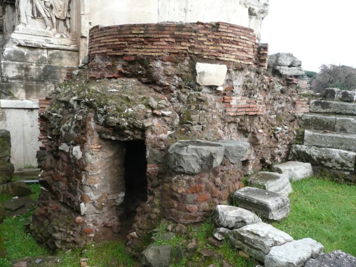 The magical boundary made by Romulus and the a statue dedicated to Venus Cloacina (Goddess of the sewers)