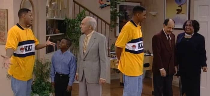 The Final Episode of "The Fresh Prince of Bel Air" Shows George and Weezie Jefferson Attempting to Buy The Banks' Mansion - And yes, That is Arnold and Mr. Drummond from "Diff'rent Strokes" attempting to buy the house as well...