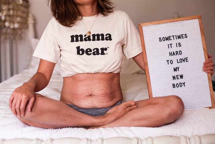 Focusing on the fact that her body gave birth to new life can help your wife get through feelings of loss regarding her postpartum body