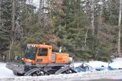 snowmobile trail groomer near Voyaguers National Park, International Falls, Minnesota.