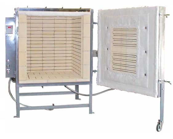 Electric kiln - A large front loading electric kiln. Image credit: Olympic kilns http://www.Bigceramicstore.com