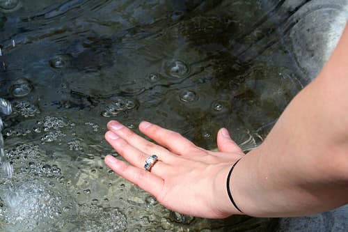 Before you dive into any body of water while wearing your jewelry, take chlorine and salt water into consideration.