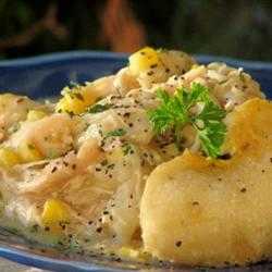 In the above photo we have delicious Crock Pot Chicken And Dumplings. Oh man these are so delicious.