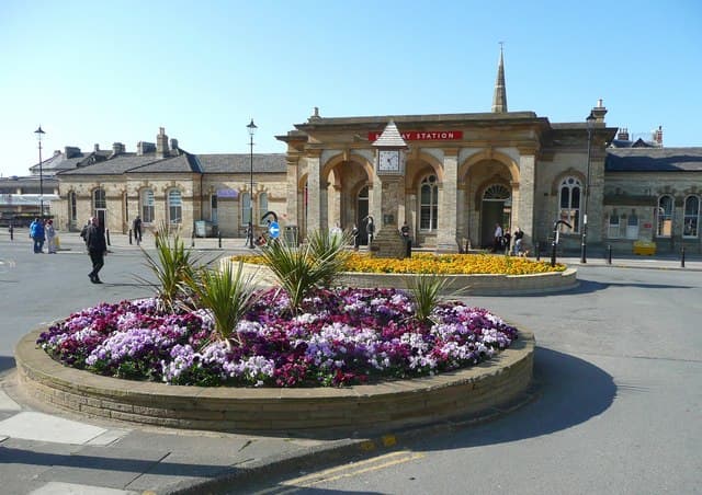 Saltburn Station, Victorian grandeur introduced in the 1860s by Henry Pease of S&DR fame. The cliff top site overlooks Old Saltburn and is linked by a steep S-bend road