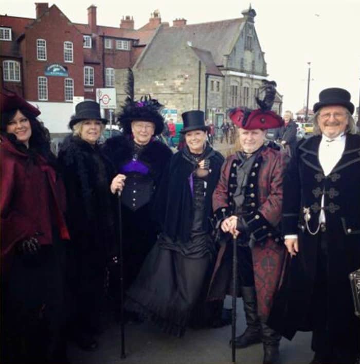 Whitby Goth Weekend, November 2013 - people like to dress up in Victorian outfits and dark make-up to commemorate Dracula Week