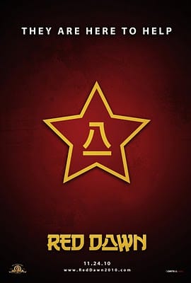 This teaser poster for the "Red Dawn" remake, was released when the bad guys were still Chinese and the film was supposed to be released in 2010.