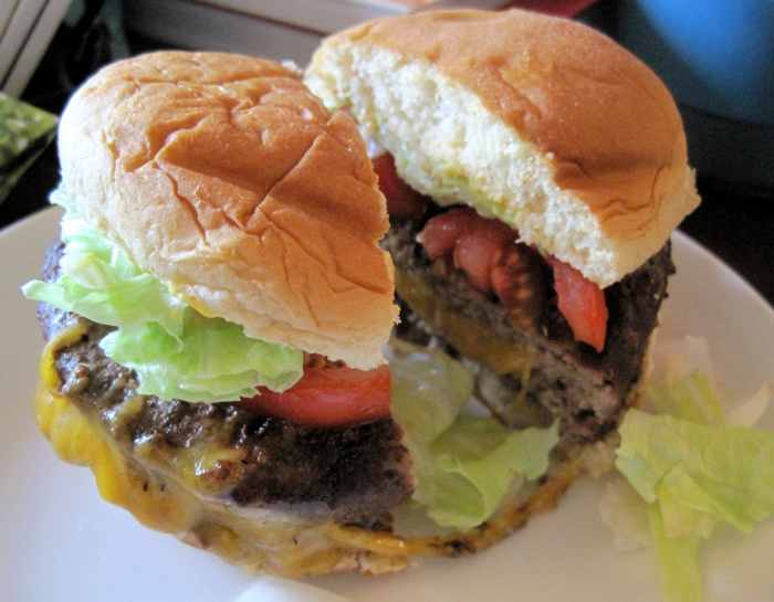 After watching an episode of Man v. Food, my husband and I decided to make our own Juicy Lucy burgers.