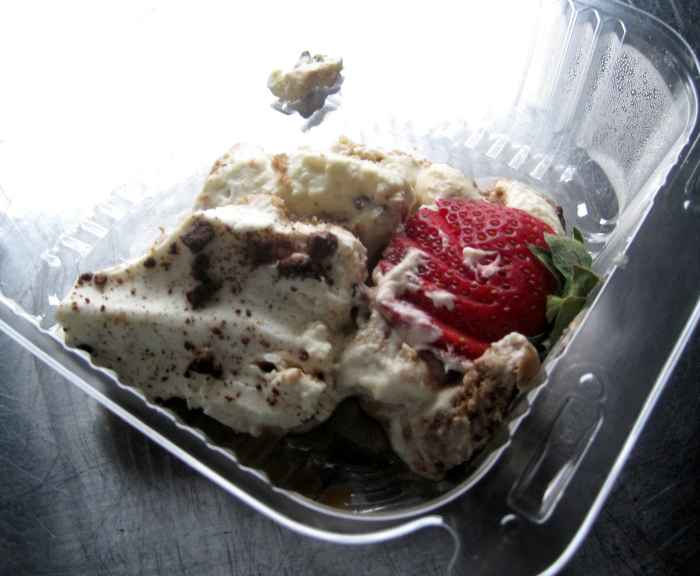 The dessert leftovers from my 5th wedding anniversary dinner, which was one of the most amazing meals I've ever had.