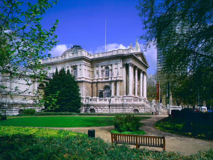 Tate Britain, the gallery from Millbank approach paid for with the proceeds from sugar