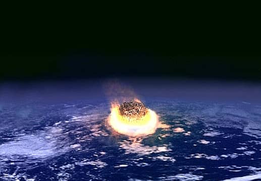 65 million years ago, a giant asteroid crashed into the Gulf of Mexico to end the Mesozoic era and wipe out the giant reptiles that dominated the Earth for over 100 million years.