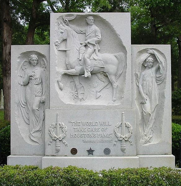 Sam Houston grave monument in Huntsville, Texas