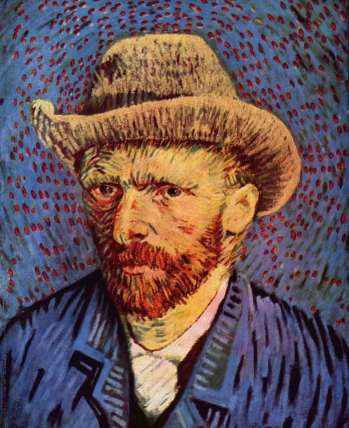 Vincent Van Gogh, self portrait, painted winter 1887-1888