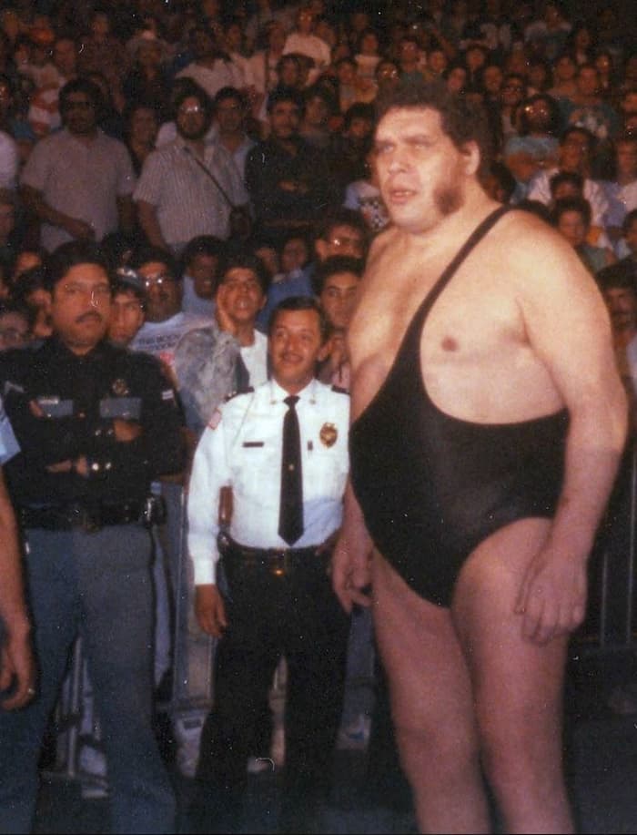 Yep. That's about exactly how he looked. I can tell you I had real fear in my gut standing next to him. He could kill you by accident so easily.