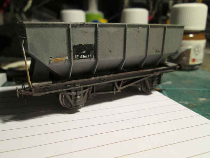 Also lightly weathered - in contrast to other hopper wagons in the 'fleet'. I may come back to this one later