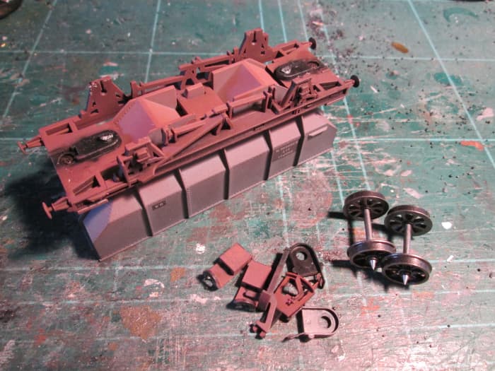 ... And the task has begun. I start by drawing the couplings from their housings, and removing the attachments that secured them (anybody need some spare proprietary couplings?